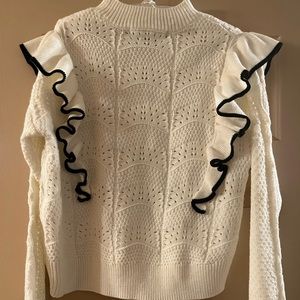 Cream colored sweater by Andrew Marc